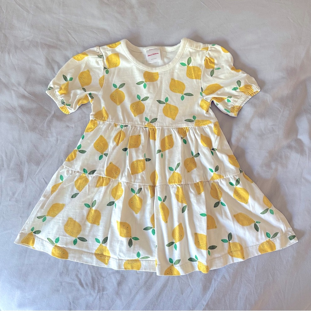 Hanna Anderson lemon print dress 2T